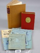 A re-bound 1786 cookery book by Susanna Maciver, a quantity of National Savings Certificate