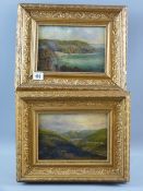 WALTER WILLIAMS a pair of oils on board or panel - 1. a rocky coastal cove, signed and dated 1887
