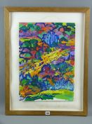 CAROLYN VERNON oil on board - colourful Provence landscape, signed with initials, 53 x 38 cms