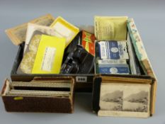 A parcel of stereoscopic slides, nursery rhymes, views etc