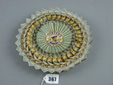 An interesting coaster made from cut-outs from Player's Navy Cut cigarette packets, 20 cms