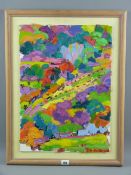 CAROLYN VERNON oil on paper - colourful still life collage, signed with initials and entitled