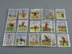 A set of twenty five WD & HO Wills cigarette cards 'Famous Golfers', card sizes 8 x 6 cms