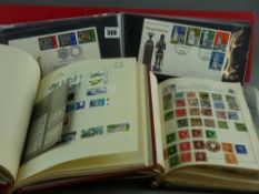 World Stamps - a small collection contained within two part filled albums with some additional loose