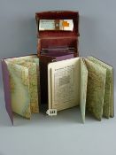 A set of nine Bacon's Cycling Road Maps in a fitted leather carry case with accompanying Universal