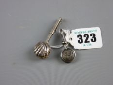 Two English silver lady's skirt hitchers, 0.45 ozs