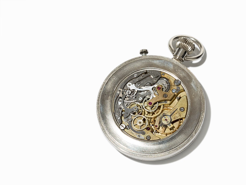 Leonidas Military Pocket Watch Chronograph, C. 1940 Leonidas military pocket watch chronograph - Image 3 of 9