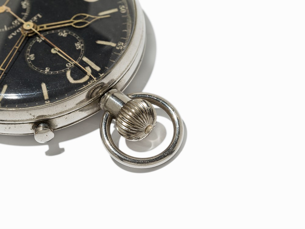 Leonidas Military Pocket Watch Chronograph, C. 1940 Leonidas military pocket watch chronograph - Image 6 of 9