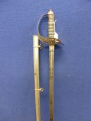 A Robert Mole & Son 25th Royal Welsh Fusiliers Dress Sword, the guard engraved S G Everitt in chrome