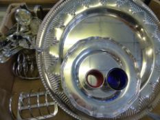 A Miscellaneous Quantity of Silver Plate, including oval serving dishes, a coffee pot, milk jug,