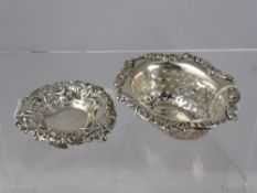 A Solid Silver Bon Bon Dish, with pierced side and foliate border, Chester hallmark dated 1903/4