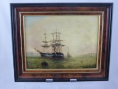 Adolphus Knell, 19th Century Marine Oil on Board, entitled 