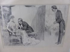 Six antiquarian black and white prints 