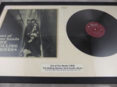 A framed and glazed Rolling Stones album 