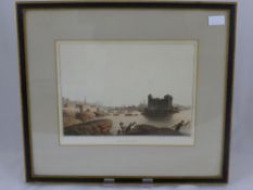 Four Coloured Aquatints, depicting the Lebanonese, Syrian and Israeli ports of 