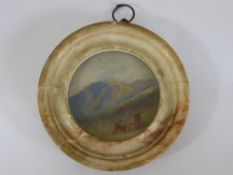 A Scottish Watercolour, depicting deer, label to verso reads, 