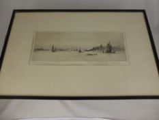 Frank Harding, A Dry Point Marine Etching, entitled 