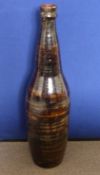 A Large Glazed Decorative Bottle Vase, having a treacle glazed finish, inscribed to bases potter