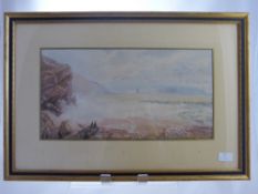 Unfinished Work, Samuel Lucas 1805-1870, A Watercolour on Paper, depicting a North Wales shore,