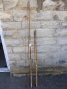 A Vintage Seales Octofloat 3 pce Split Cane Salmon Rod, with inscription 