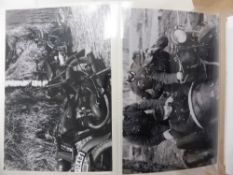 Thirteen Black and White Photographs depicting German Soldiers during World War II, including