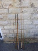 Two Bespoke Vintage Split Cane Fly Rods by B H Broughton including The Halford Knockabout 9.1/2'