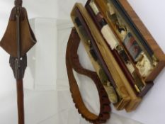 A Miscellaneous Collection of Vintage Gun Cleaning Rod Kits together with a leather cartridge belt.