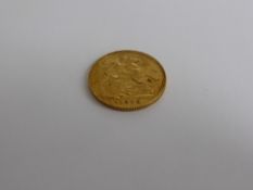 An Edward VII Gold Sovereign, dated 1908.