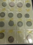 A Coin Album containing miscellaneous GB copper together with some silver including 1822 and 1889