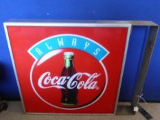 A Vintage Coca Cola Shop Display Sign, reads 