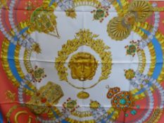A Lady's Hermes Silk Scarf design 
