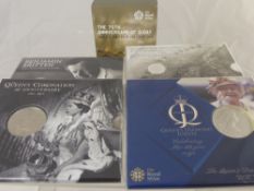 A Collection of George VI and Elizabeth II Coins including a £5 silver proof 70th anniversary of 
