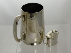 A Victorian Silver Tankard, London hallmark dated 1887 mm George Maudsley Jackson. Inscription reads