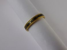 A Georgian High Carat Gold and Black Enamel Mourning Ring, inscription Sr Tho Hatton Bart ob 7 nov