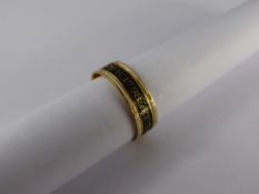 A Georgian High Carat and White and Black Enamel Mourning Ring, inscribed John Parsons ob 4 April