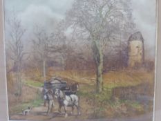 Elizabeth Armsden, Dorset 1880-1959, coloured etching 