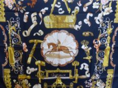 A Lady's Hermes Silk Scarf design 