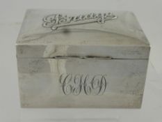 A Silver Bridge Card Box, embossed with 
