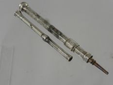 A Solid Silver Retracting Pencil, inscription reads 