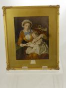 George Baxter Prints depicting Victorian Ladies, entitled 