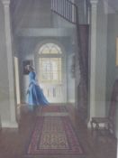 A Limited Edition Print by L. Campbell-Taylor, Woman in a Blue Dress