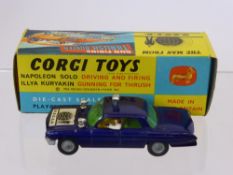 A Boxed Corgi Toy of the gun firing 