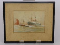 E E Wright, a water colour and gauche entitled  