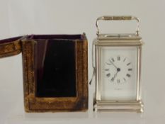 A French Striking Carriage Clock Margaine, Paris circa 1900. The clock with push button repeat, nr