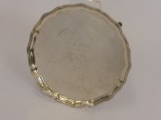 A Solid Silver Card Tray, Birmingham hallmark 1939/40, mm BBS Limited, inscribed 