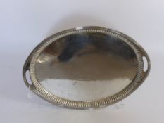 A Silver Plated Oval Shaped Tray, maker Goldsmith & Silversmith, 11 Regent Street, London  (