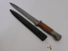 A WW2 German K98 'Sawback' Bayonet.