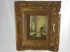 Frederick Jacobus van Rossom du Chattel (1856 - 1917) Dutch Oil on board. The painting depicting a