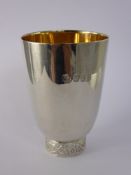 A Silver Gilded Miniature Tot Measure, having a serpent design to base, Dublin Hallmark, m.m A &