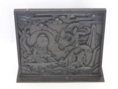 A Fireback depicting an Oriental Scene, approx 50 x 70 cms.
